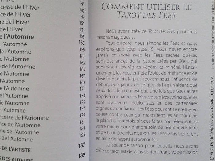 Le Tarot des Fées de Doreen Virtue et Radleigh Valentine- Graine d'Eden Développement personnel, spiritualité, tarots et oracles divinatoires, Bibliothèques des Tarots, avis, présentation, review , revue