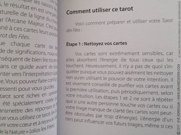 Le Tarot des Fées de Doreen Virtue et Radleigh Valentine- Graine d'Eden Développement personnel, spiritualité, tarots et oracles divinatoires, Bibliothèques des Tarots, avis, présentation, review , revue