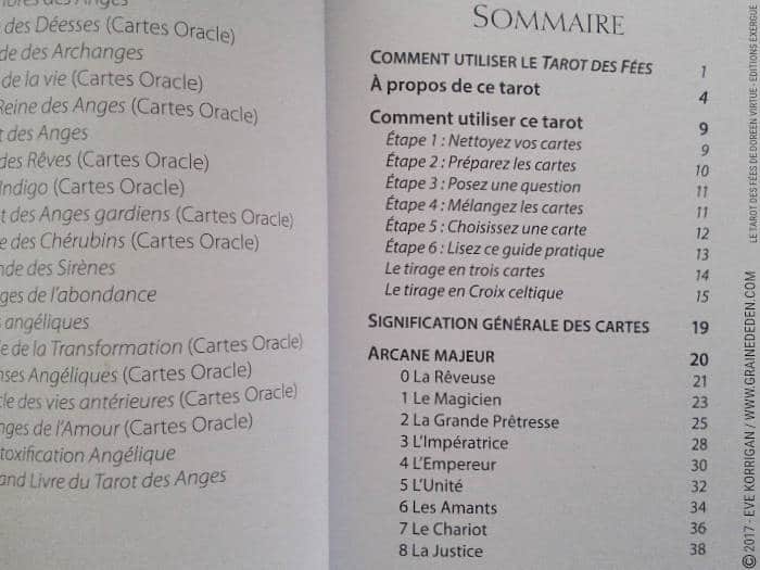 Le Tarot des Fées de Doreen Virtue et Radleigh Valentine- Graine d'Eden Développement personnel, spiritualité, tarots et oracles divinatoires, Bibliothèques des Tarots, avis, présentation, review , revue