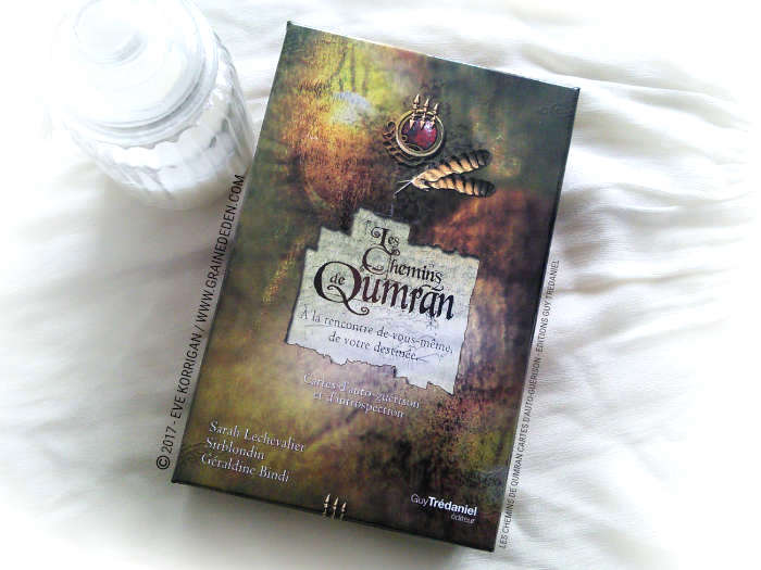 Les chemins de Qumran Cartes d'Auto-guérison et d'introspection de Sarah Lechevalier Sirblondin et Géraldine Bindi - Graine d'Eden Développement personnel, spiritualité, tarots et oracles divinatoires, Bibliothèques des Oracles, avis, présentation, review , revue