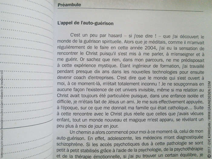 Les chemins de Qumran Cartes d'Auto-guérison et d'introspection de Sarah Lechevalier Sirblondin et Géraldine Bindi - Graine d'Eden Développement personnel, spiritualité, tarots et oracles divinatoires, Bibliothèques des Oracles, avis, présentation, review , revue