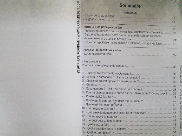 Les chemins de Qumran Cartes d'Auto-guérison et d'introspection de Sarah Lechevalier Sirblondin et Géraldine Bindi - Graine d'Eden Développement personnel, spiritualité, tarots et oracles divinatoires, Bibliothèques des Oracles, avis, présentation, review , revue