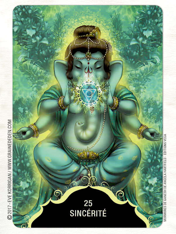 Murmures de Ganesh Cartes Oracle de Angela Hartfield - Graine d'Eden Développement personnel, spiritualité, tarots et oracles divinatoires, Bibliothèques des Oracles, avis, présentation, review , revue