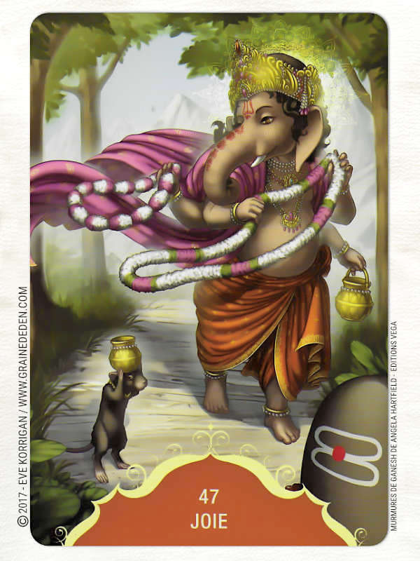 Murmures de Ganesh Cartes Oracle de Angela Hartfield - Graine d'Eden Développement personnel, spiritualité, tarots et oracles divinatoires, Bibliothèques des Oracles, avis, présentation, review , revue