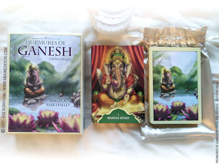 Murmures de Ganesh Cartes Oracle de Angela Hartfield - Graine d'Eden Développement personnel, spiritualité, tarots et oracles divinatoires, Bibliothèques des Oracles, avis, présentation, review , revue