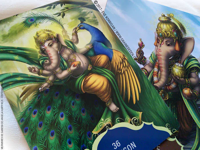 Murmures de Ganesh Cartes Oracle de Angela Hartfield - Graine d'Eden Développement personnel, spiritualité, tarots et oracles divinatoires, Bibliothèques des Oracles, avis, présentation, review , revue