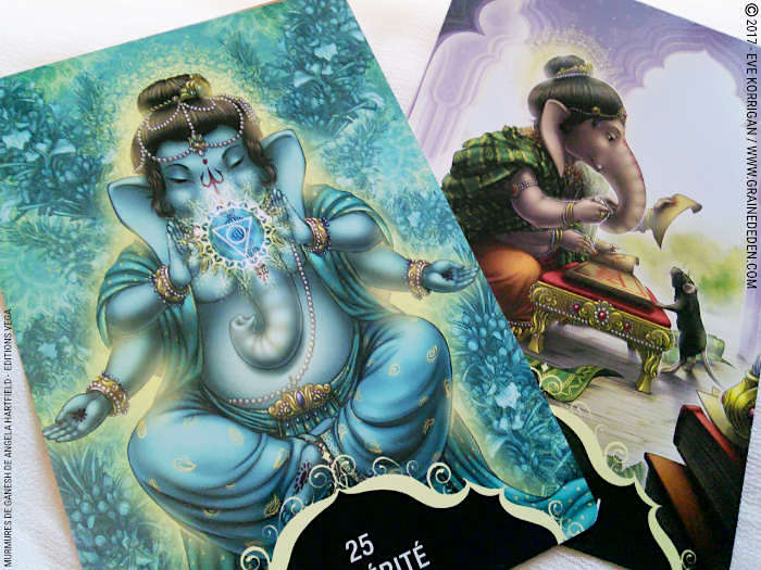 Murmures de Ganesh Cartes Oracle de Angela Hartfield - Graine d'Eden Développement personnel, spiritualité, tarots et oracles divinatoires, Bibliothèques des Oracles, avis, présentation, review , revue