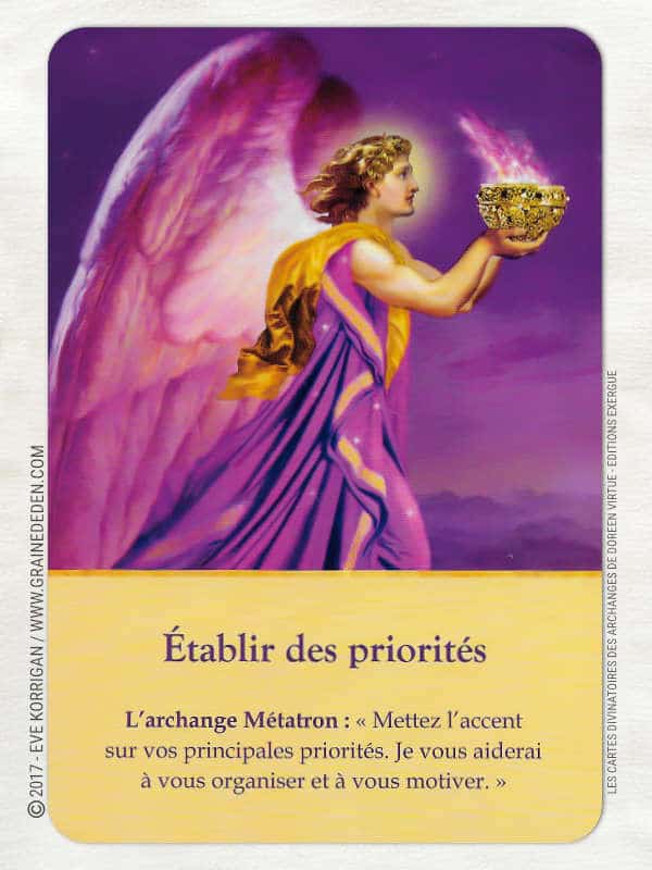 Cartes Divinatoires des Archanges de Doreen Virtue - Graine d'Eden Développement personnel, spiritualité, tarots et oracles divinatoires, Bibliothèques des Oracles, avis, présentation, review , revue