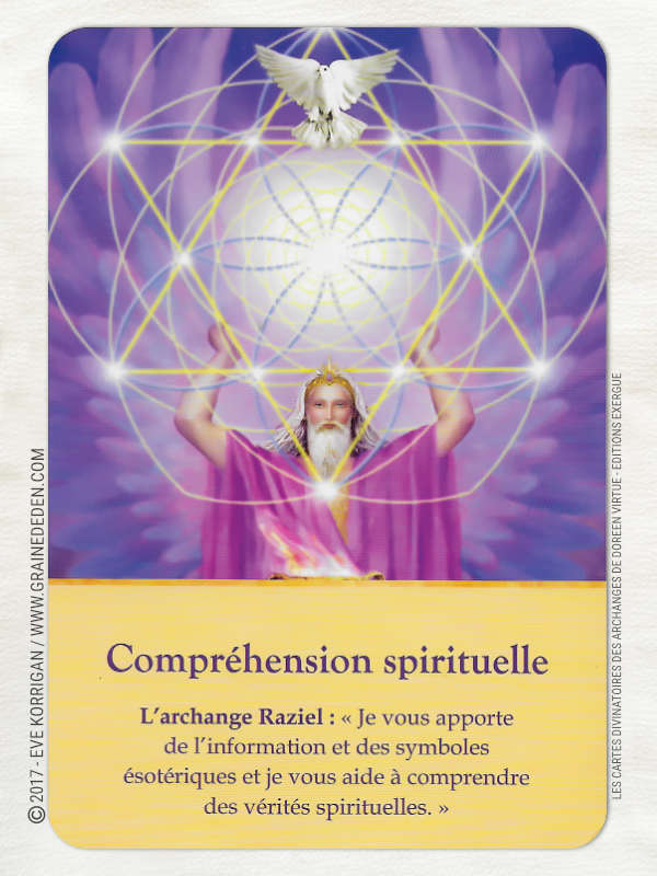 Cartes Divinatoires des Archanges de Doreen Virtue - Graine d'Eden Développement personnel, spiritualité, tarots et oracles divinatoires, Bibliothèques des Oracles, avis, présentation, review , revue