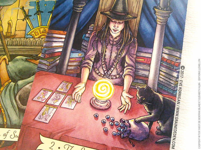 Everyday Witch Tarot de Deborah Blake et Elisabeth Alba - Graine d'Eden Développement personnel, spiritualité, tarots et oracles divinatoires, Bibliothèques des Tarots, avis, présentation, review , revue