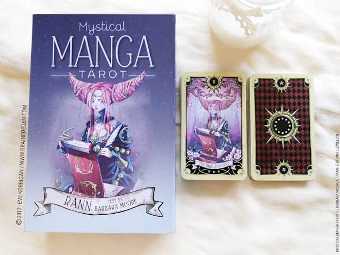 Mystical Manga Tarot de Barbara Moore et Rann - Graine d'Eden Développement personnel, spiritualité, tarots et oracles divinatoires, Bibliothèques des Tarots, avis, présentation, review , revue