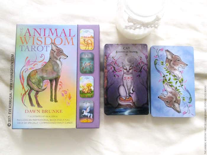 The Animal Wisdom Tarot de Dawn Brunke et Ola Liola - Graine d'Eden Développement personnel, spiritualité, tarots et oracles divinatoires, Bibliothèques des Tarots, avis, présentation, review , revue