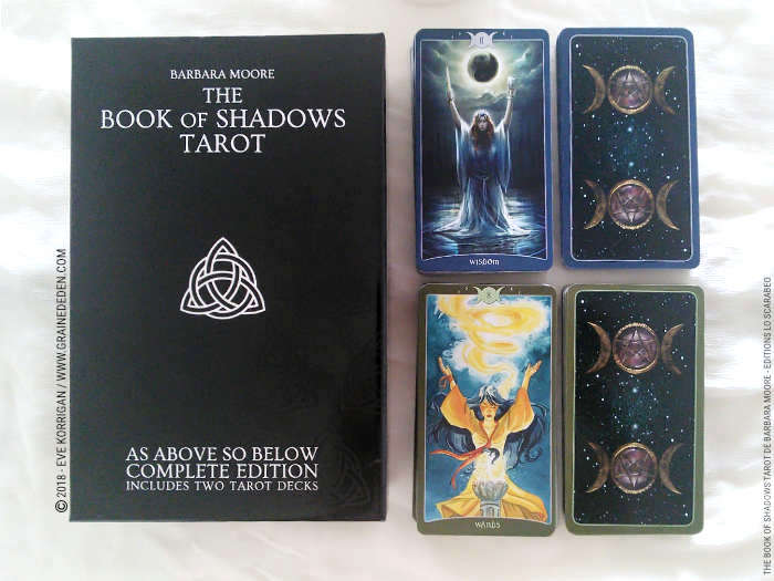 The Book of Shadows Tarot As Above So Below de Barbara Moore Vol 1 et Vol 2 - Graine d'Eden Développement personnel, spiritualité, tarots et oracles divinatoires, Bibliothèques des Tarots, avis, présentation, review, revue