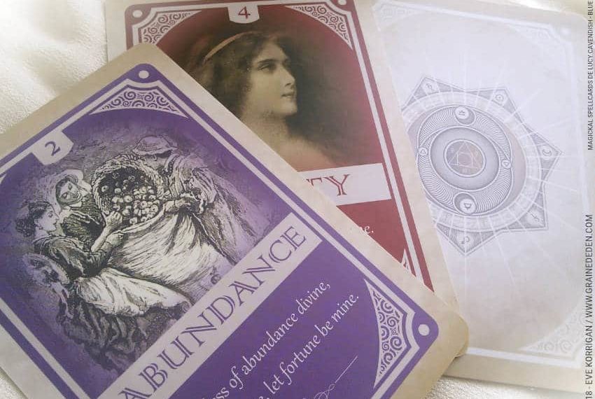 Magickal SpellCards de Lucy Cavendish- Graine d'Eden Développement personnel, spiritualité, tarots et oracles divinatoires, Bibliothèques des Oracles, avis, présentation, review , revue