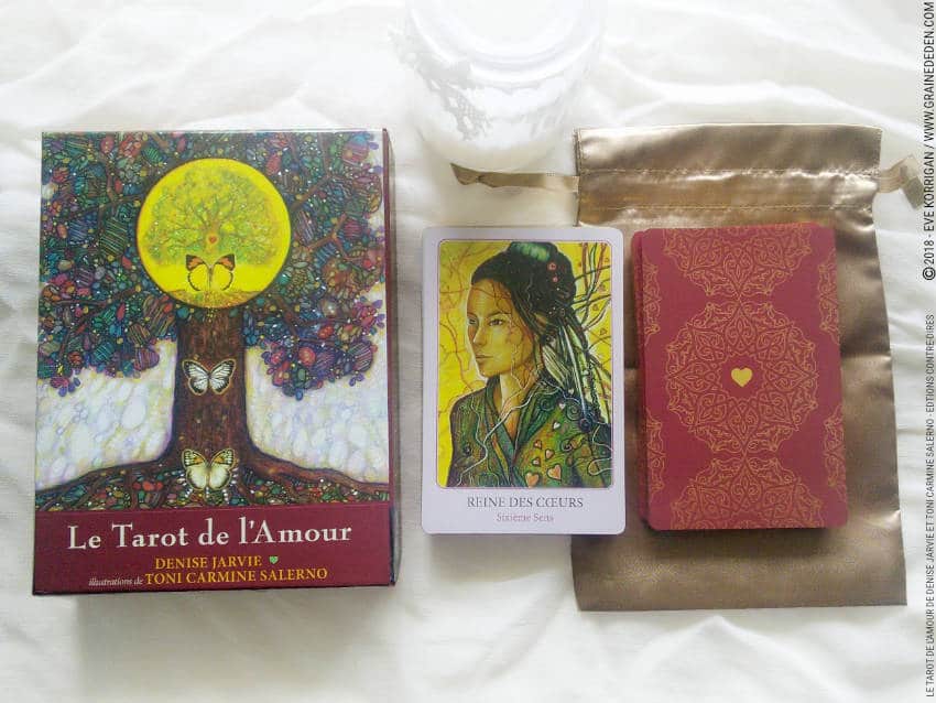 Le Tarot de l'Amour de Denise Jarvie et Toni Carmine Salerno Review - Graine d'Eden Développement personnel, spiritualité, tarots et oracles divinatoires, Bibliothèques des Oracles, avis, présentation, review tarot oracle , revue tarot oracle