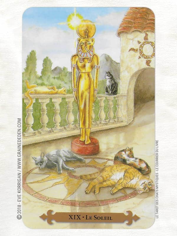 Le Tarot des Chats Mystiques de Lunaea Weatherstone et Mickie Mueller Review - Graine d'Eden Développement personnel, spiritualité, tarots et oracles divinatoires, Bibliothèques des Oracles, avis, présentation, review tarot oracle , revue tarot oracle