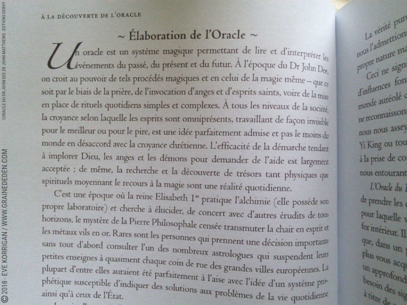 L'Oracle du Dr John Dee de John Matthews et Will Kinghan Review - Graine d'Eden Développement personnel, spiritualité, tarots et oracles divinatoires, Bibliothèques des Oracles, avis, présentation, review tarot oracle , revue tarot oracle