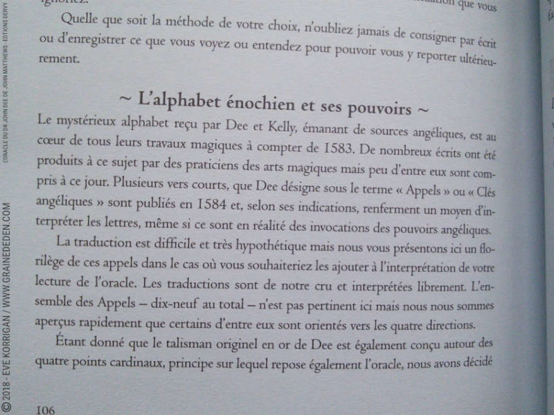 L'Oracle du Dr John Dee de John Matthews et Will Kinghan Review - Graine d'Eden Développement personnel, spiritualité, tarots et oracles divinatoires, Bibliothèques des Oracles, avis, présentation, review tarot oracle , revue tarot oracle