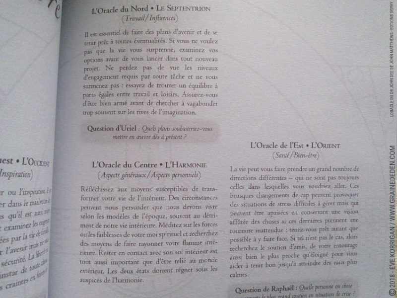 L'Oracle du Dr John Dee de John Matthews et Will Kinghan Review - Graine d'Eden Développement personnel, spiritualité, tarots et oracles divinatoires, Bibliothèques des Oracles, avis, présentation, review tarot oracle , revue tarot oracle
