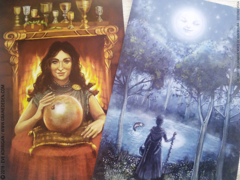 Review Le Tarot de la Magie Verte de Ann Moura et Kiri Ostergaard Leonard - Graine d'Eden Développement personnel, spiritualité, tarots et oracles divinatoires, Bibliothèques des Oracles, avis, présentation, review tarot oracle , revue tarot oracle