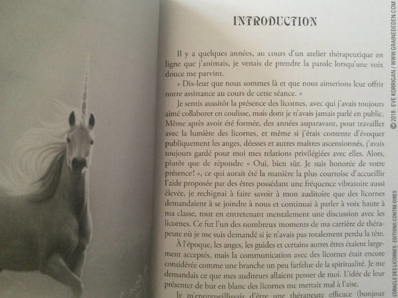 L'Oracle des Licornes de Cordelia Francesca Brabbs - Graine d'Eden Développement personnel, spiritualité, tarots et oracles divinatoires, Bibliothèques des Oracles, avis, présentation, review tarot oracle , revue tarot oracle