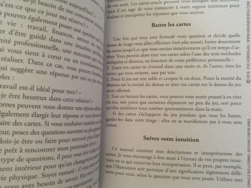 L'Oracle des Licornes de Cordelia Francesca Brabbs - Graine d'Eden Développement personnel, spiritualité, tarots et oracles divinatoires, Bibliothèques des Oracles, avis, présentation, review tarot oracle , revue tarot oracle