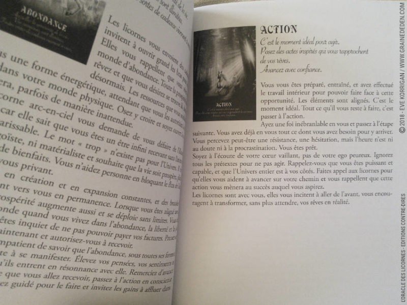 L'Oracle des Licornes de Cordelia Francesca Brabbs - Graine d'Eden Développement personnel, spiritualité, tarots et oracles divinatoires, Bibliothèques des Oracles, avis, présentation, review tarot oracle , revue tarot oracle