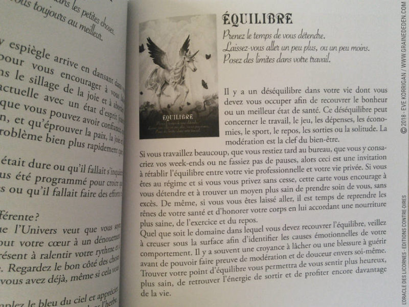 L'Oracle des Licornes de Cordelia Francesca Brabbs - Graine d'Eden Développement personnel, spiritualité, tarots et oracles divinatoires, Bibliothèques des Oracles, avis, présentation, review tarot oracle , revue tarot oracle