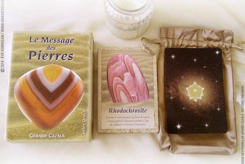 Le Message des Pierres Cartes Oracle de Gérard Cazals Review - Graine d'Eden Développement personnel, spiritualité, tarots et oracles divinatoires, Bibliothèques des Oracles, avis, présentation, review tarot oracle , revue tarot oracle