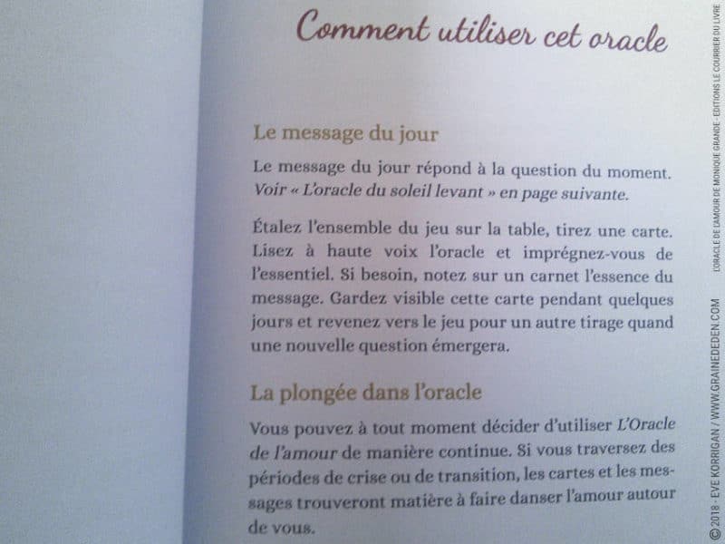 L'Oracle de l'Amour de Monique Grande et Ines Honfi Review - Graine d'Eden Développement personnel, spiritualité, tarots et oracles divinatoires, Bibliothèques des Oracles, avis, présentation, review tarot oracle , revue tarot oracle