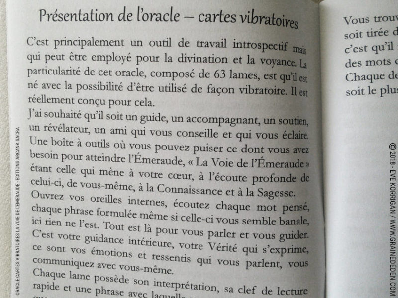 La Voie de l'Emeraude Oracle Cartes de La Blanche Dragonne Review - Graine d'Eden Développement personnel, spiritualité, tarots et oracles divinatoires, Bibliothèques des Oracles, avis, présentation, review tarot oracle , revue tarot oracle