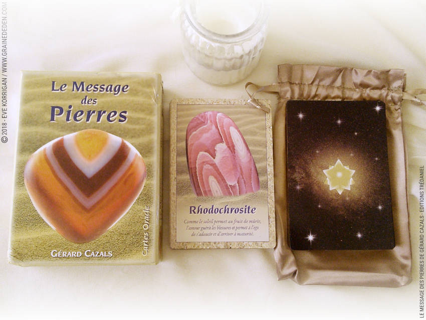 Le Message des Pierres Cartes Oracle de Gérard Cazals Review - Graine d'Eden Développement personnel, spiritualité, tarots et oracles divinatoires, Bibliothèques des Oracles, avis, présentation, review tarot oracle , revue tarot oracle