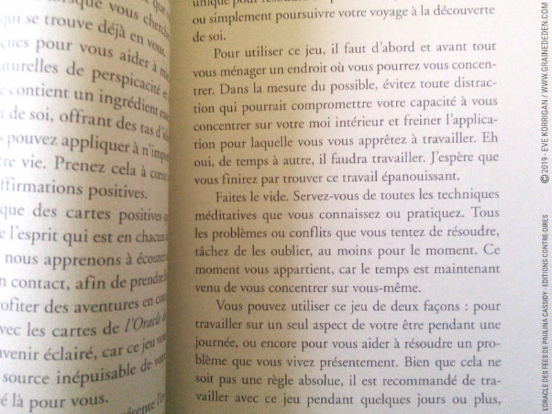 L'Oracle des Fées de Paulina Cassidy Review - Graine d'Eden Développement personnel, spiritualité, tarots et oracles divinatoires, Bibliothèques des Oracles, avis, présentation, review , revue