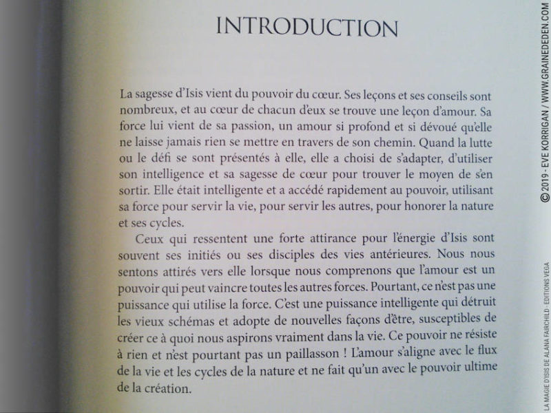 La Magie d'Isis de Alana Fairchild Un livre d'incantations et de prières - Graine d'Eden Développement personnel, spiritualité, tarots et oracles divinatoires, Bibliothèques des Oracles, avis, présentation, review , revue