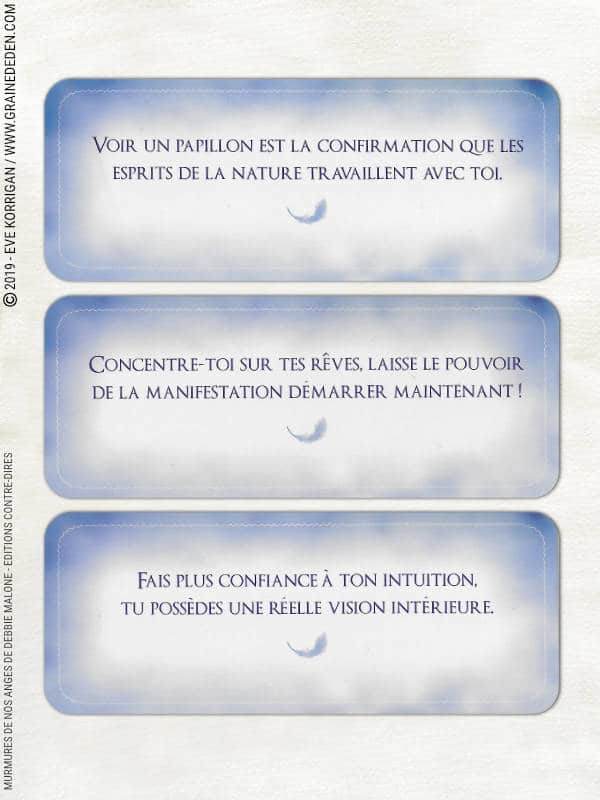 Murmures de nos Anges cartes Oracle de Debbie Malone - Graine d'Eden Développement personnel, spiritualité, tarots et oracles divinatoires, Bibliothèques des Oracles, avis, présentation, review , revue