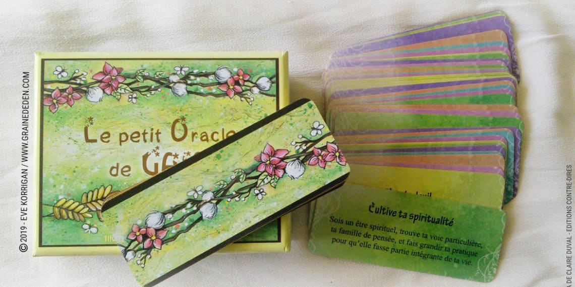 Le Petit Oracle de Gaïa de Claire Duval - Graine d'Eden Développement personnel, spiritualité, tarots et oracles cartes divinatoires, Bibliothèques des Oracles, avis, présentation, review , revue