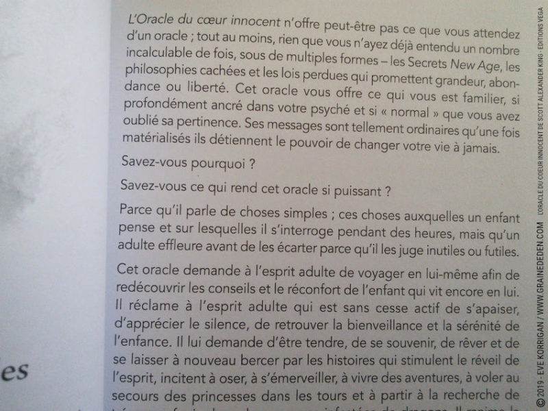 oracle du coeur innocent