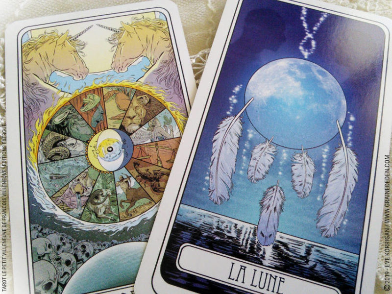 Le Petit Villeneuve Tarot de François Villeneuve review et avis - Graine d'Eden Développement personnel, spiritualité, tarots et oracles cartes divinatoires, Bibliothèques des Oracles, avis, présentation, review , revue