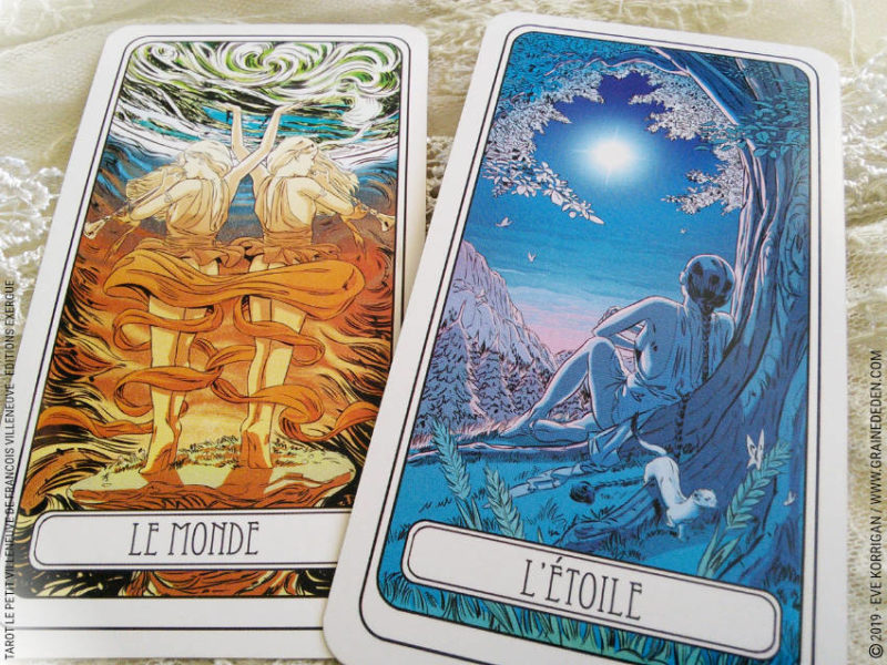 Le Petit Villeneuve Tarot de François Villeneuve review et avis - Graine d'Eden Développement personnel, spiritualité, tarots et oracles cartes divinatoires, Bibliothèques des Oracles, avis, présentation, review , revue