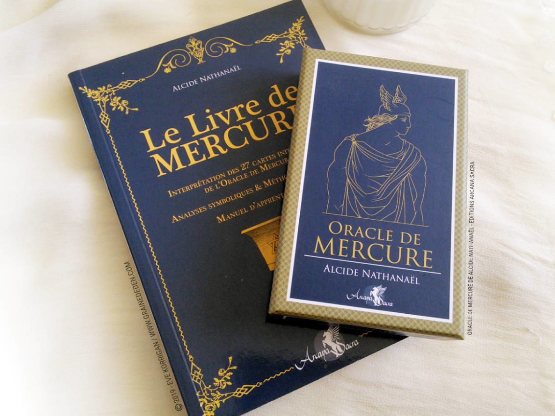 Oracle de Mercure de Alcide Nathanaël et livre de Mercure review et avis - Graine d'Eden Développement personnel, spiritualité, tarots et oracles cartes divinatoires, Bibliothèques des Oracles, avis, présentation, review , revue