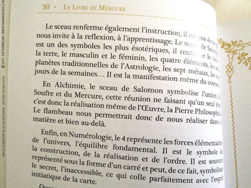 Oracle de Mercure de Alcide Nathanaël et livre de Mercure review et avis - Graine d'Eden Développement personnel, spiritualité, tarots et oracles cartes divinatoires, Bibliothèques des Oracles, avis, présentation, review , revue