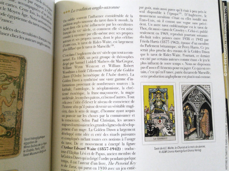 Histoire du Tarot de Isabelle Nadolny - Livre Review et avis - Graine d'Eden Développement personnel, spiritualité, livre tarots et oracles cartes divinatoires, Bibliothèques des Oracles, avis, présentation, review , revue