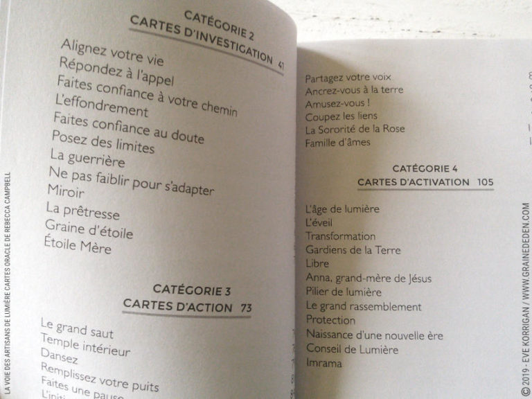 La Voie des Artisans de Lumière Cartes Oracle - Avis et review