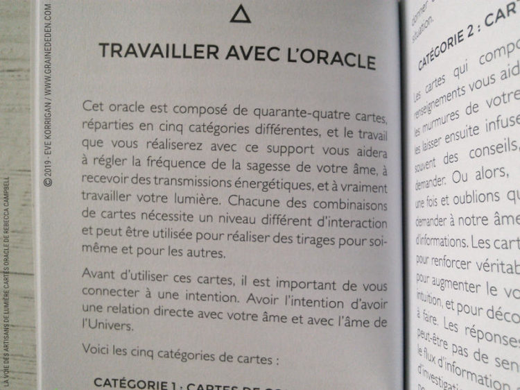 La Voie des Artisans de Lumière Cartes Oracle - Avis et review
