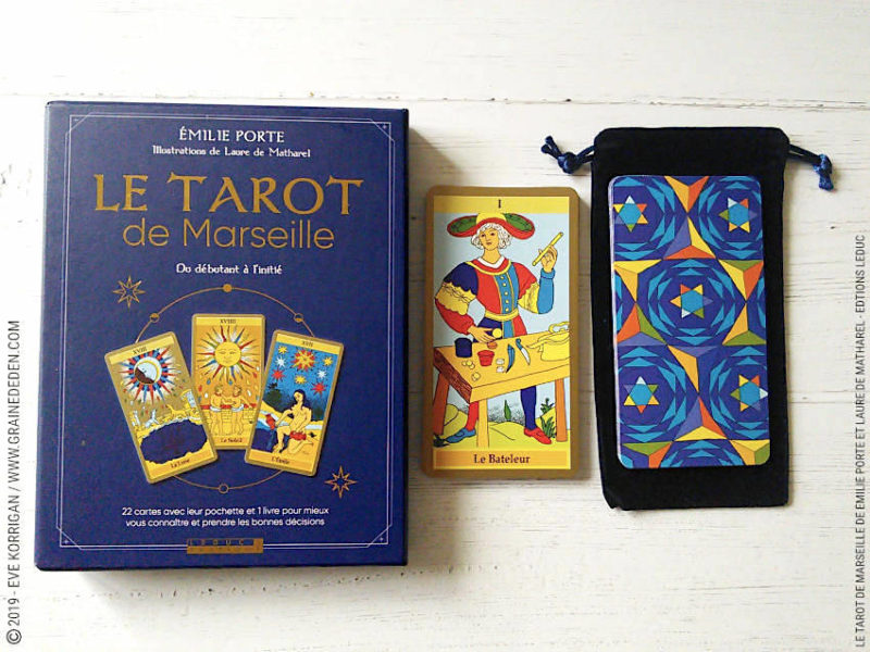 Le Tarot de Marseille de Emilie Porte - Du débutant à l'initié Review et avis - Graine d'Eden Développement personnel, spiritualité, tarots et oracles cartes divinatoires, Bibliothèques des Oracles, avis, présentation, review , revue