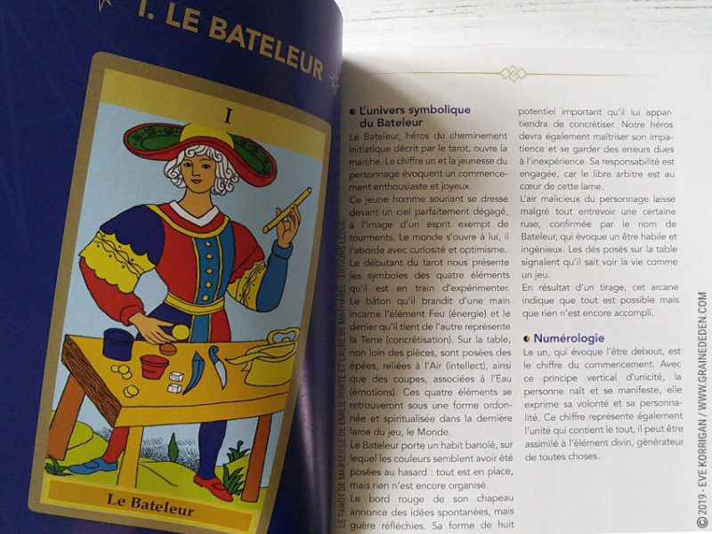 Le Tarot de Marseille de Emilie Porte - Du débutant à l'initié Review et avis - Graine d'Eden Développement personnel, spiritualité, tarots et oracles cartes divinatoires, Bibliothèques des Oracles, avis, présentation, review , revue