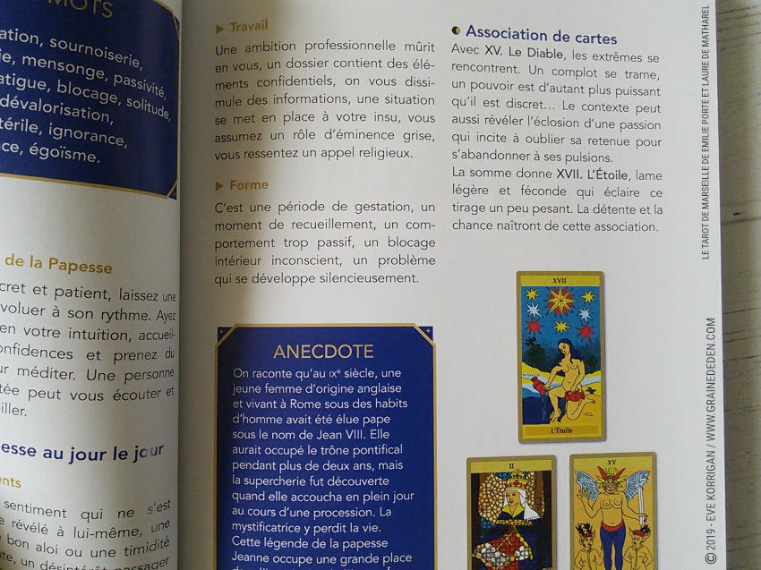 LE TAROT DE MARSEILLE (COFFRET). DU DEBUTANT A L'INITIE, Porte Emilie pas  cher 