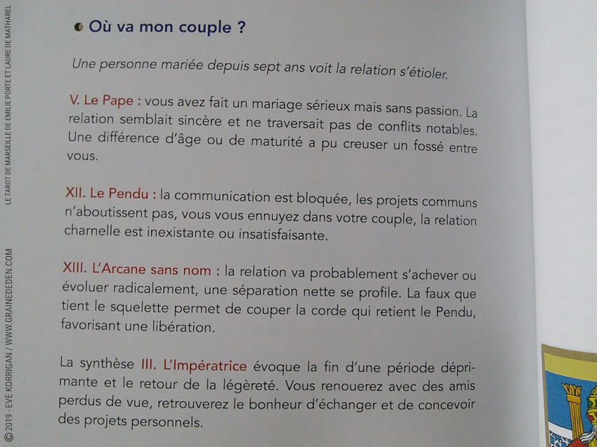 LE TAROT DE MARSEILLE (COFFRET). DU DEBUTANT A L'INITIE, Porte Emilie pas  cher 