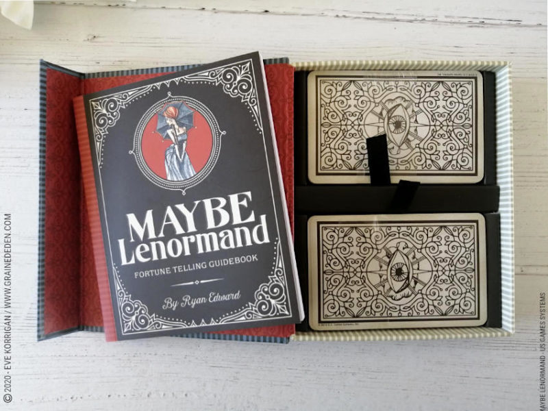 Maybe Lenormand Cartes de Ryan Edward - Graine d'Eden Développement personnel, spiritualité, tarots et oracles divinatoires, Bibliothèques des Oracles, avis, présentation, review tarot oracle , revue tarot oracle