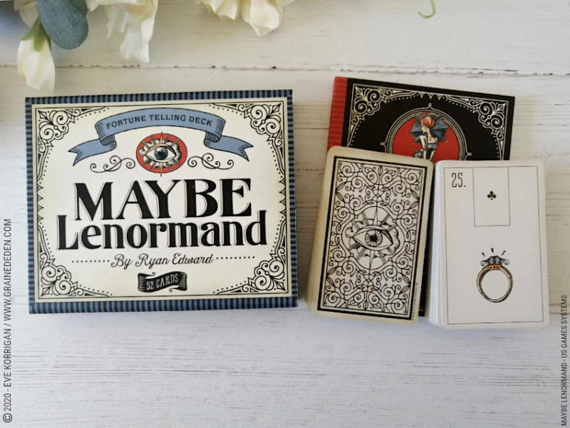 Maybe Lenormand Cartes de Ryan Edward - Graine d'Eden Développement personnel, spiritualité, tarots et oracles divinatoires, Bibliothèques des Oracles, avis, présentation, review tarot oracle , revue tarot oracle